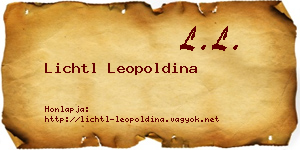 Lichtl Leopoldina névjegykártya